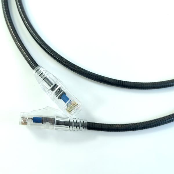 Прямые кабели 1м 2м 2,5м 3м Стальная бронированная перекрестная кабель 6а Сетевой кабель Slim STP LSZH Черный