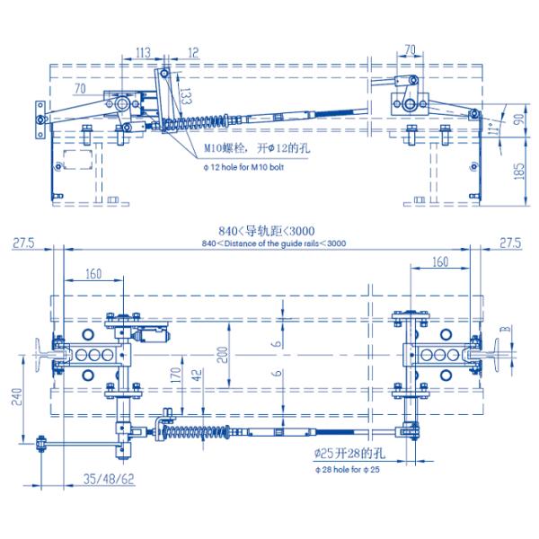 Pièces de levage d'ascenseur d'ascenseur des pièces de rechange 1500N d'ascenseur de mécanisme