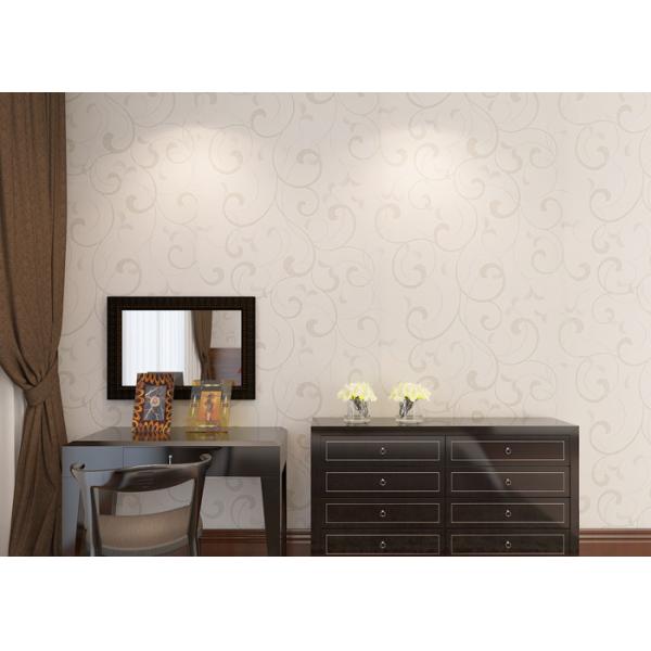 銀箔パターンが付いている洗濯できる浮彫りにされたビニールの壁紙のビニール材料