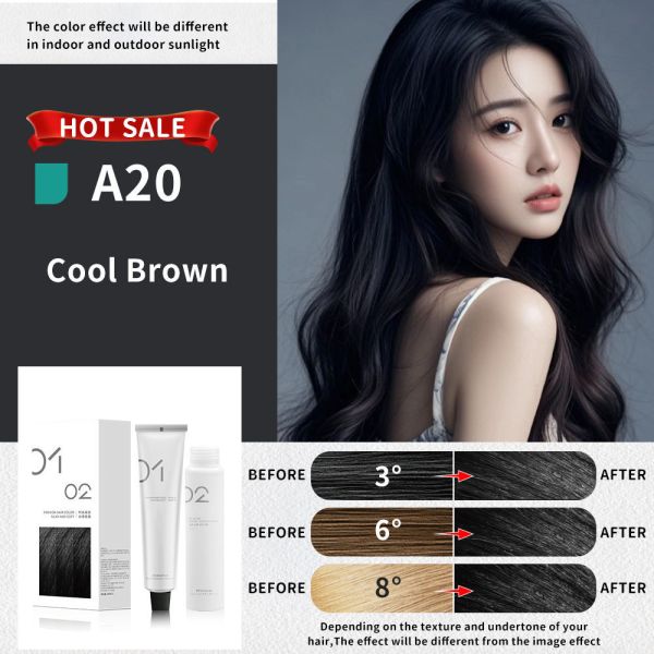 OEM Home Hair Dye Cream Kit Raw Material Ammonia Free with Oxidant Cream Permanent Hair Dye
