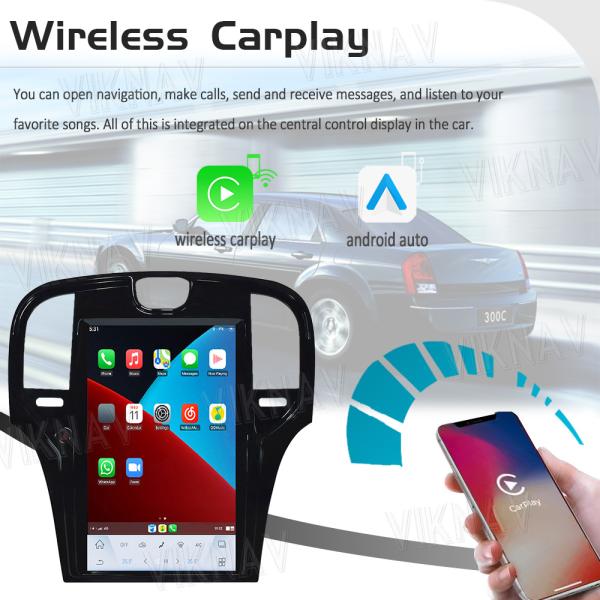 Стерео автомобильный радиоприемник экрана касания для радиотелеграфа 2013-2019 андроида 11 Крайслер 300C