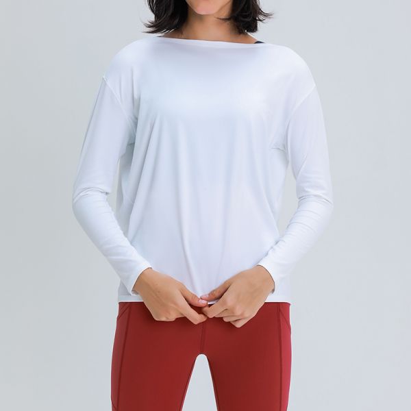 Soft Modal Long Sleeve Boat Neck Top and Leggings Set Dusty Blue Stretchy Breathable