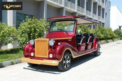 Luxury CE approved electric vintage car 12 seater golf cart in Roof with Jumper Seat