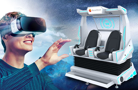 2 езды парка атракционов оборудования кино яйца VR стульев 9D