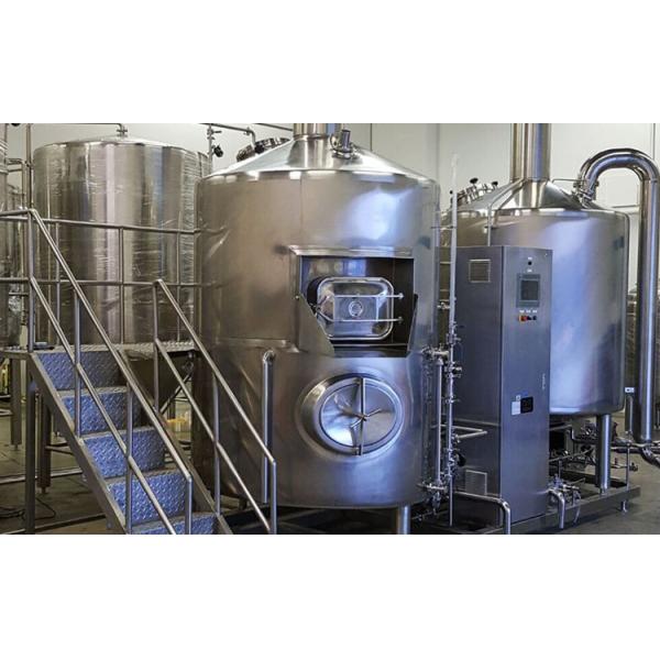 Restaurant Small Brewery Equipment , Mirror Polish Craft Beer Brewing Machine