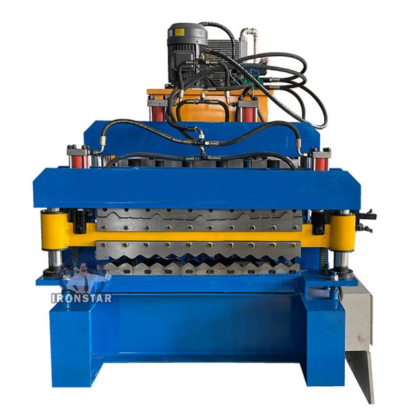 “840 836 5 Rib Trapezoidal Corrugated Double Layer Roll Forming Machine for Color Steel High Quality 840 836 Trapezoidal Corrugated Double Layer Roll Forming Machine 5 Rib”