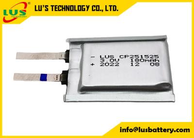 LiMnO2 Ultra-Thin Cell 3V CP251525 Battery 180mah Lithium Manganese Dioxide Cell 251525