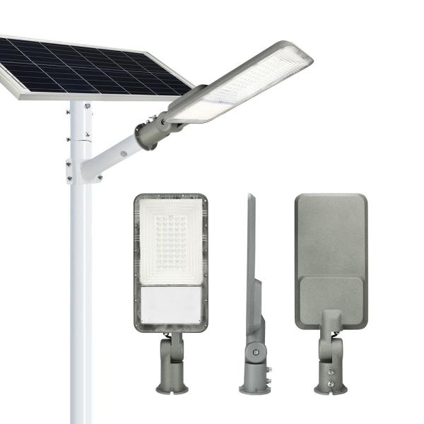 Iluminação de rua LED solar de alumínio industrial 60w 100w 500w com poste