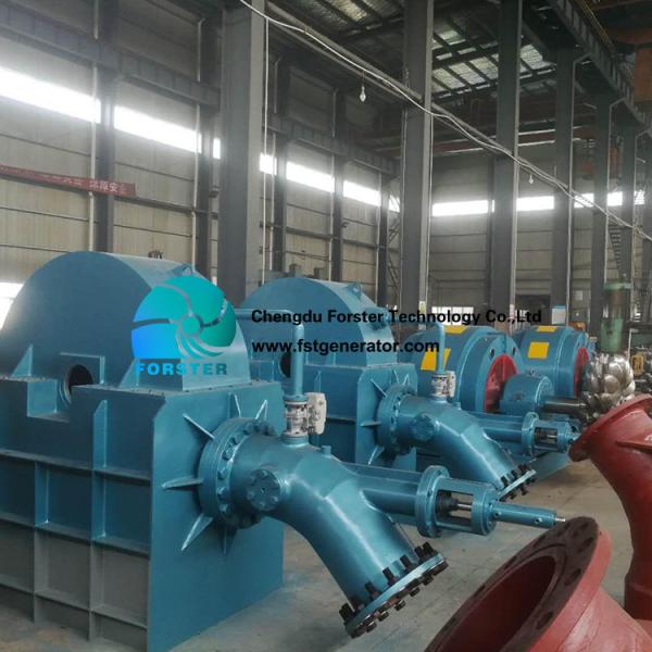 Hydroelectric 250KW Pelton Water Turbine Generator For Mass Flow Rate