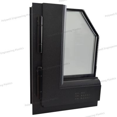 Janela de sistema de alumínio de faixa de isolamento térmico à prova de vento de novo tipo com hardware importado da Alemanha
