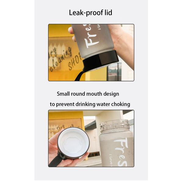 600ml Custom Logo Plastic Cup with Transparent and Student Water Bottle Portable Design