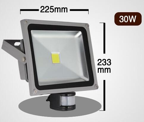 30W motion sensor led flood light with die casting aluminum black grey housing new fixture