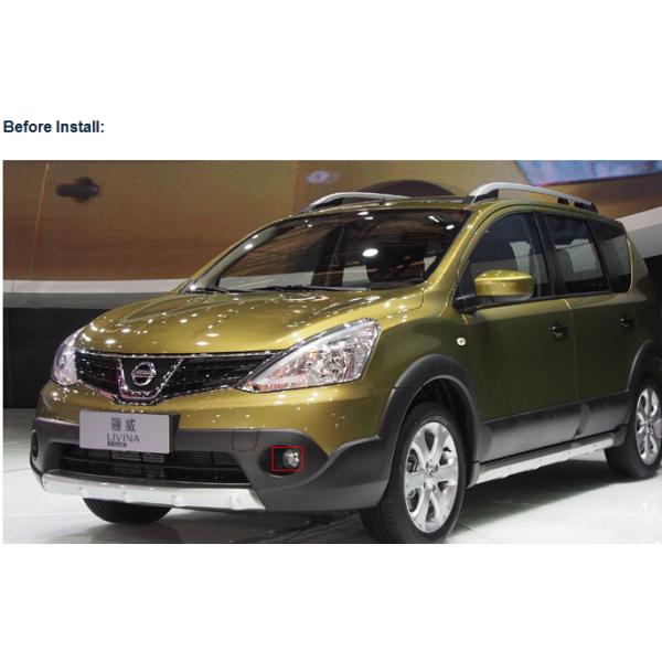 Nissan Livina car front fog light DRL LED daytime driving lights upgrade