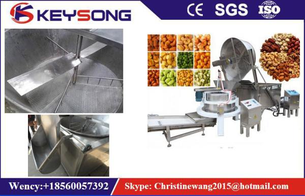PLC Control Commercial Gas Deep Fryer , Stainless Steel Potato Chips Industrial Deep Fryer