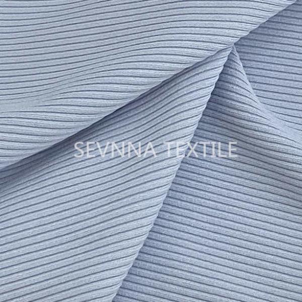 Ethical Ribbed Recycled Swimwear Fabric High Colorfastness Bathing Suit