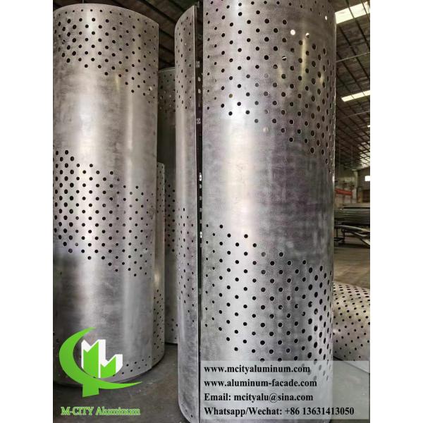 Powder Coated Aluminum Column Cladding with Customizable Patterns and 3mm Thickness
