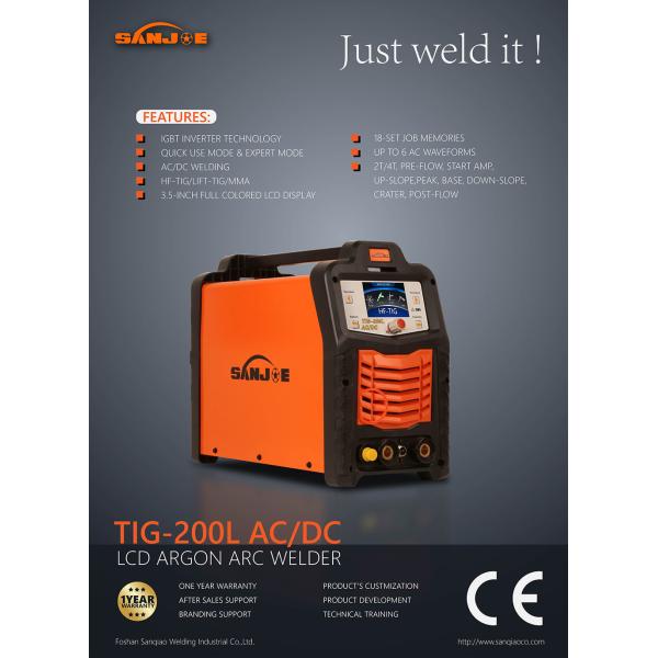 Sinergia del pulso de la soldadora del TIG LCD 6 ondas 220V 230V 240V de la CA