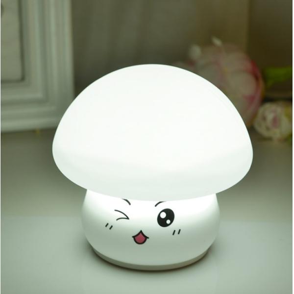 Mushroom Silicone Night Lights USB Smart Bedroom Bedside Eye Care Small Touch Table Lamps