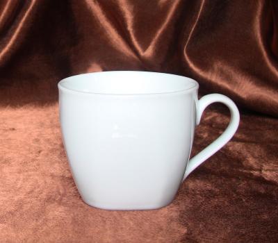 superwhite fine quality   porcelain square  feet coffee cup/240ml/tea set /cup with saucer