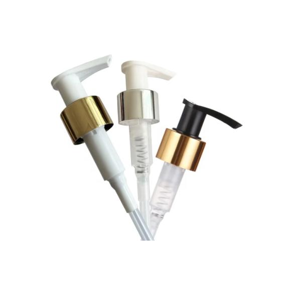 Silver Luxury Plastic Aluminum Cream Lotion Pump 28/410