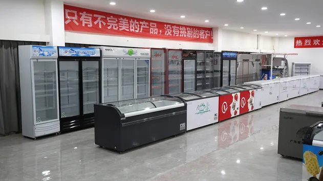 340W Combined Island Freezer Thermostat Commercial Refrigeration Equipment Double Doors