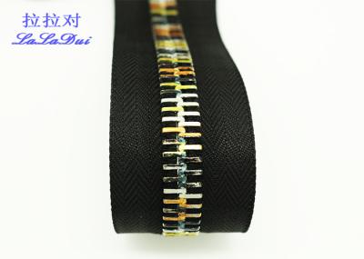 12 # Black Long Chainlarge Tooth Zippers , 28 Inch Metal Jacket Zipper  By Yard