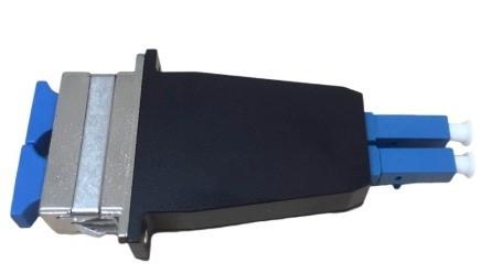 Miniature Hybrid Fiber Optic Adapter for LC Male to SC Female 0.3dB Insertion Loss 2