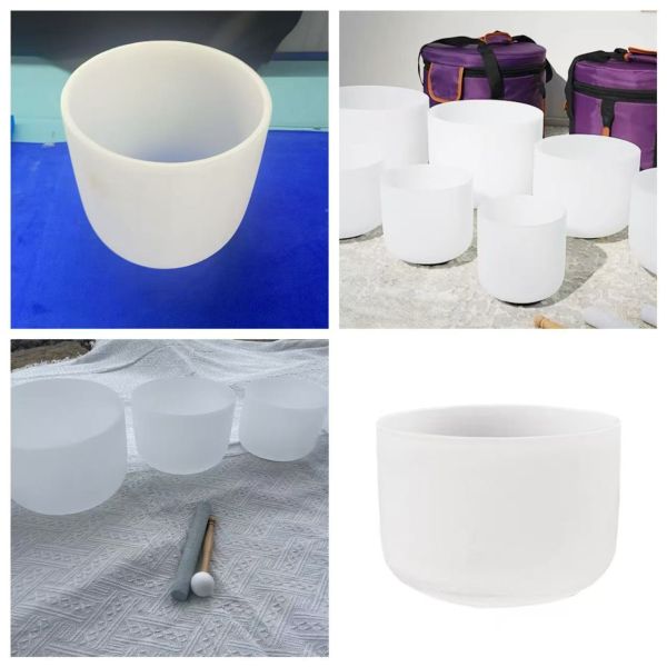 Handmade 99.99% Pure Quartz Crystal Singing Bowl with 440Hz/432Hz/528Hz Frequency and Customized Shape for Chakra Balancing