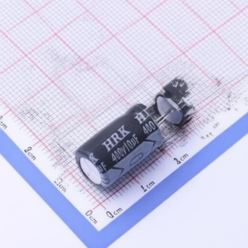 aluminum electrolytic capacitor HRK 400V10uF CD110 with rated voltage 400 volts and capacitance 10uF