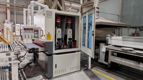 Metalworking Wide Belt Drum Sander With Control Panel / Motor Load Meter