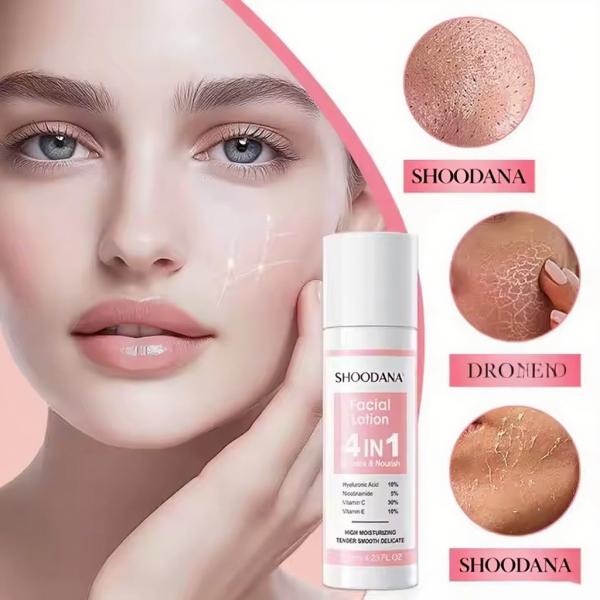 Crema y loción facial 4 en 1 de alta calidad con niacinamida, vitamina C y vitamina E