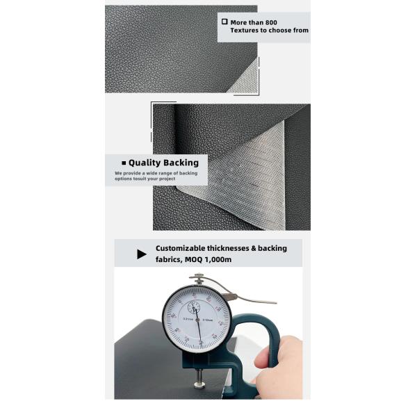 Cuir synthétique artificiel grain litchi petit PVC D90 pour chaise, canapé, chaussures, tapis de sol de voiture, similicuir