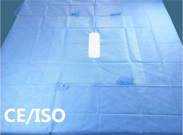 Nonwoven медицинское C-SECTION CE хирургический задрапировывает устранимое стерильное 50pcs/Ctn