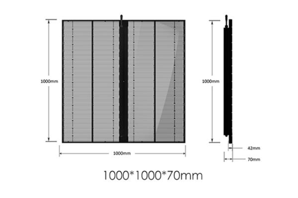 Malha de LED de vidro de parede de vídeo colorida de alto brilho SMD P2.84 P20 para ambientes internos e externos