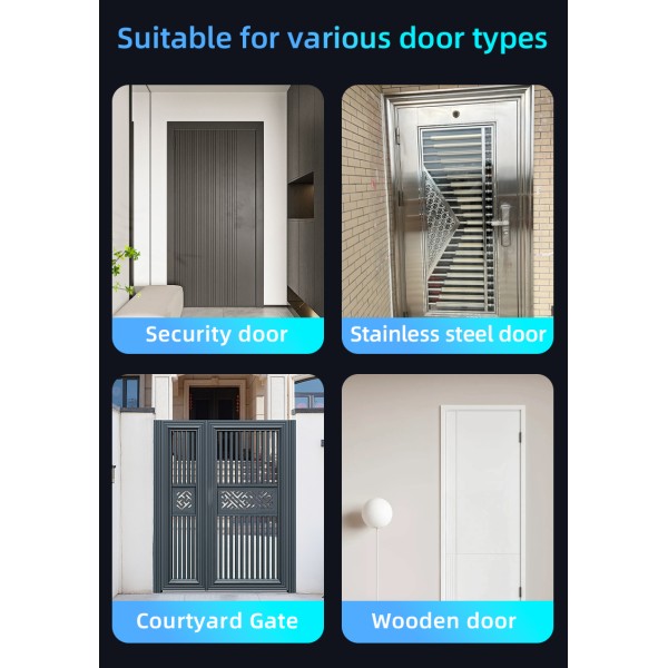 Yagu Tuya APP IP55 Waterproof Door Lock for Home/Office Bull Head Fingerprint Password Lock Outdoor Single & Double Fingerprint