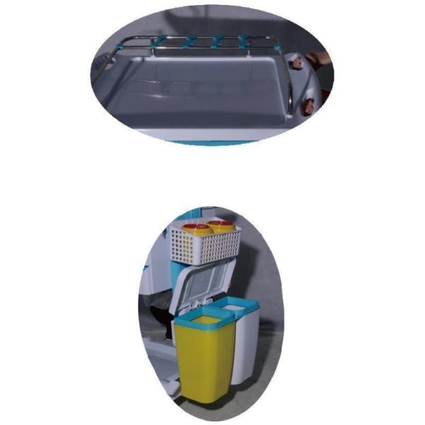 Chariot médical d'urgence ODM pour crash, en ABS, pour instruments hospitaliers