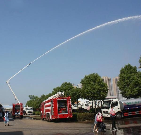 Howo 10cbm Aerial Ladder Fire Truck 6*4 10000Liters Emergency Rescue Water Tank