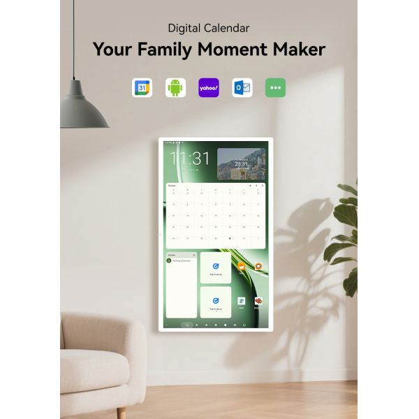 Multiple Alarms Electronic Scheduling Calendar , Digital Touchscreen Calendar 300 Grams