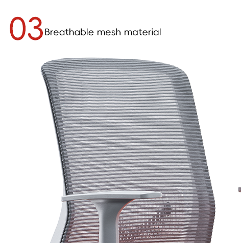 Cadeira de escritório ergonômica simples e confortável de tecido de cores duplas laranja-cinza cadeira de pessoal