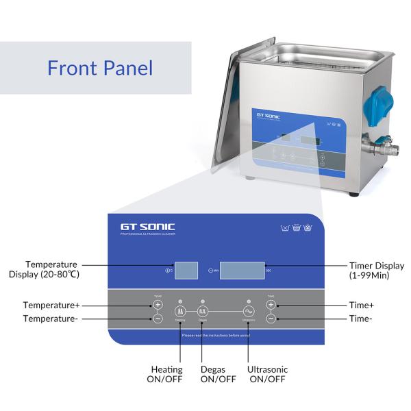 ювелирные изделия нержавеющей стали уборщика еды 200W 10L ультразвуковые для небольших частей металла