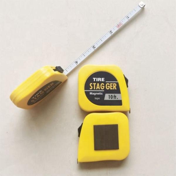 Yellow Color Racing Car Stagger Tape Measure Tap 10 Feet * 1/4 with Imperial Measurement System and Magnetic Tools