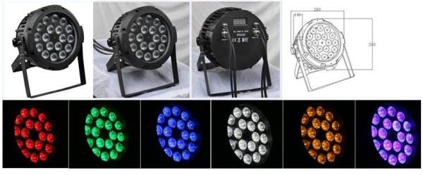 18W 18PCS RGBWY UV 6IN1 Outdoor Led Par Waterproof Light Public Led Par Light