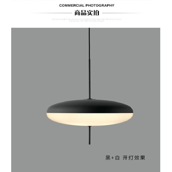 Black And White Flying Saucer Pendant Light Modern Art Bedroom Pendant Lamp(WH-GP-116)