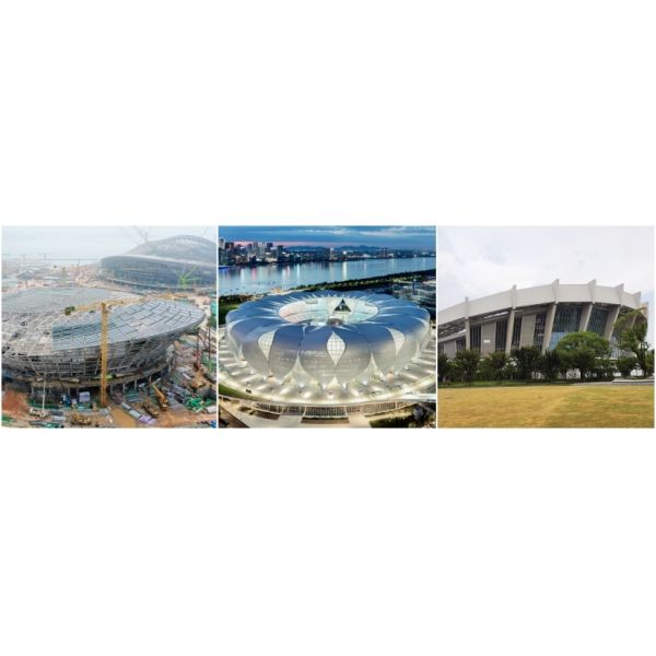 Q420 Q355 Metal Frame Commercial Buildings Large Steel Structure Stadium