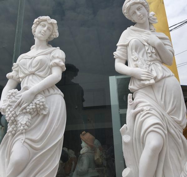 Outdoor garden marble stone statues four season marble sculpture stone carvings,China stone carving Sculpture supplier