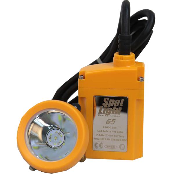 High Intensity 20000Lux LED Miner Flashlight IP68 Protection Class for Underground Use