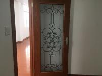 Portes d'entrée en verre de fer ovale, portes antiseptiques de fer travaillé avec le verre