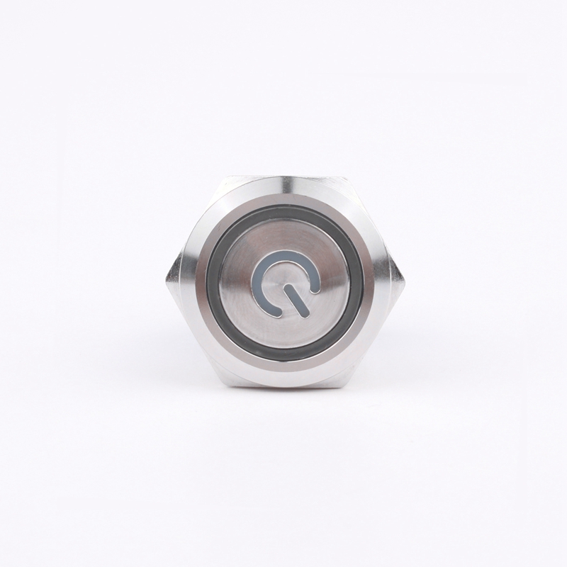 12v24v220v Momentary Waterproof Stainless Steel Power LED22mm Momentary Push Button
