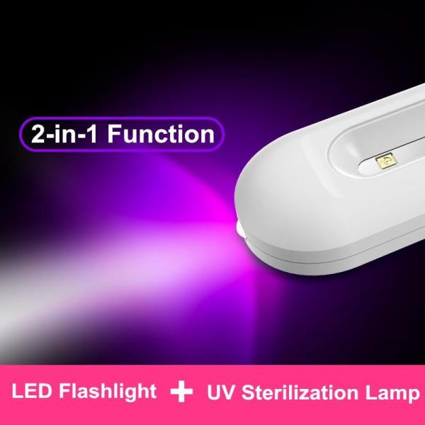 Germicidal Led Ultraviolet UVC Sterilizer Light Disinfection Lamp 1500mAh MSDS Battery