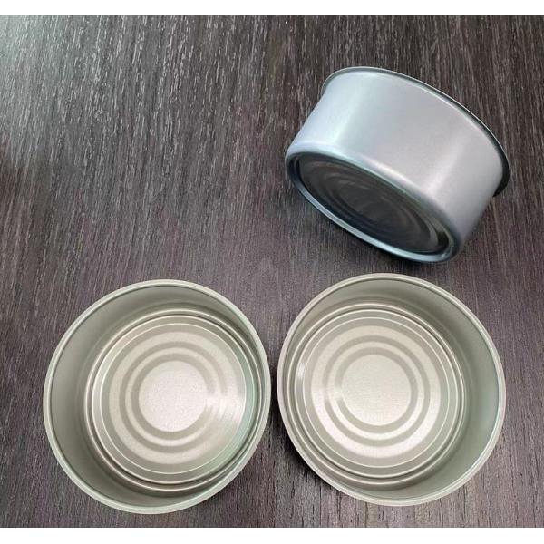 Plain Empty Metal Tin 180ml Round Tin Can For Mussel / Pineapples / Tomato